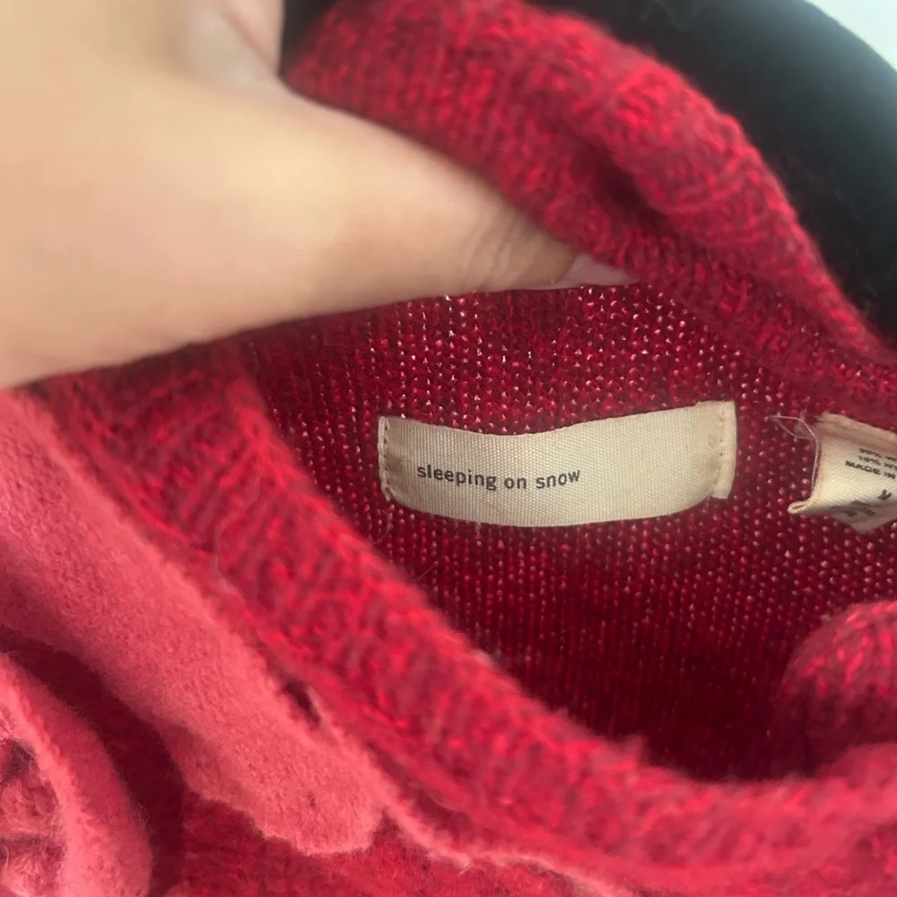 Sleeping on Snow Wool Appliqué Sweater - Picture 5 of 7